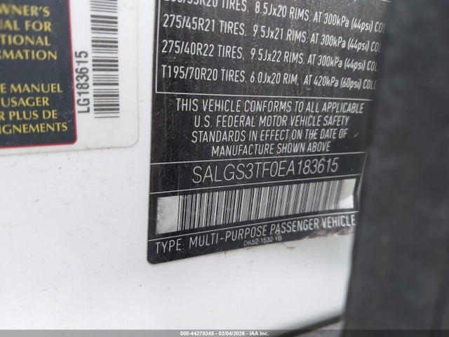 2014 LAND ROVER RANGE ROVER SALGS3TF0EA183615 Photo 8