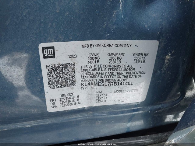 Продаж на аукціоні авто 2024 Buick Encore Gx Sport Touring Awd, vin: KL4AMESL7RB141401, номер лоту: 44278368