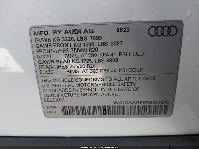 Продажа на аукционе авто 2024 Audi Q8 E-tron S Line Premium Plus Quattro, vin: WA1CAAGE6RB024946, номер лота: 44278411