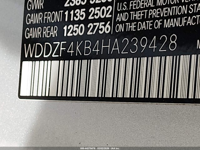 WDDZF4KB4HA239428 Mercedes-Benz E 300 4matic