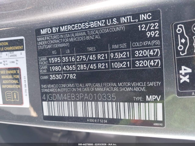 2023 MERCEDES-BENZ EQS 580 SUV 4JGDM4EB3PA010335 Photo 8
