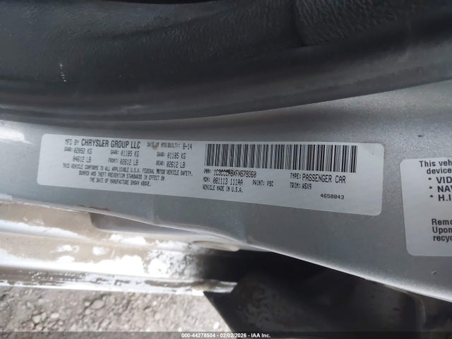 44278504 :رقم المزاد ، 1C3CCCABXFN579360 vin ، 2015 Chrysler 200 Limited مزاد بيع