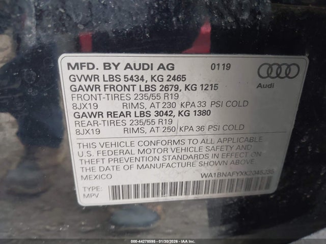 2019 AUDI Q5 WA1BNAFYXK2045235 Photo 8