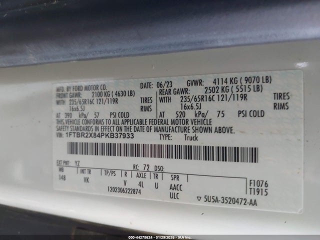 Ford Transit-250 2023 1FTBR2X84PKB37933 Image 9