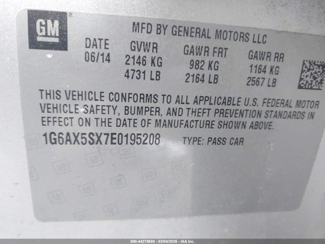 2014 CADILLAC CTS 1G6AX5SX7E0195208 Photo 8