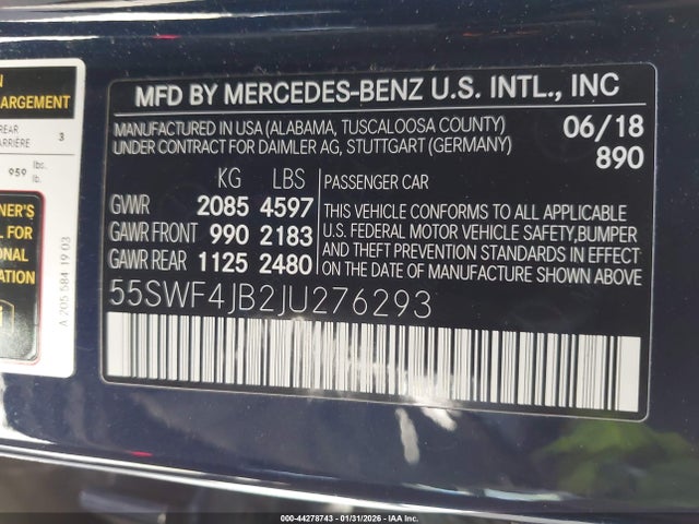 2018 MERCEDES-BENZ C 300 55SWF4JB2JU276293 Photo 8