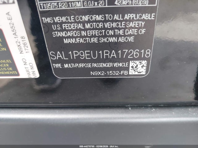 SAL1P9EU1RA172618 Land Rover Range Rover Sport Se