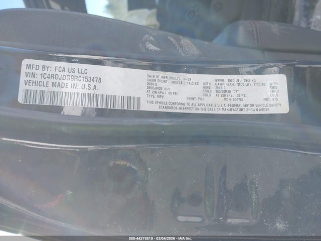 2024 DODGE DURANGO 1C4RDJDG9RC153478 Photo 8