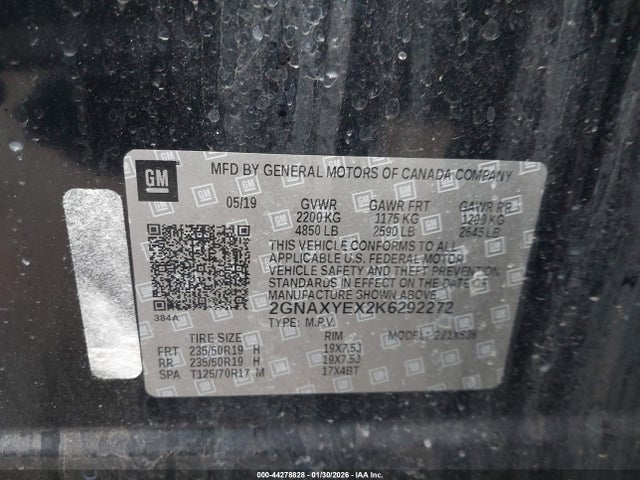 Chevrolet Equinox Premier 2019 2GNAXYEX2K6292272 Image 9