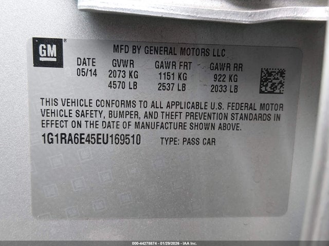 2014 CHEVROLET VOLT 1G1RA6E45EU169510 Photo 8