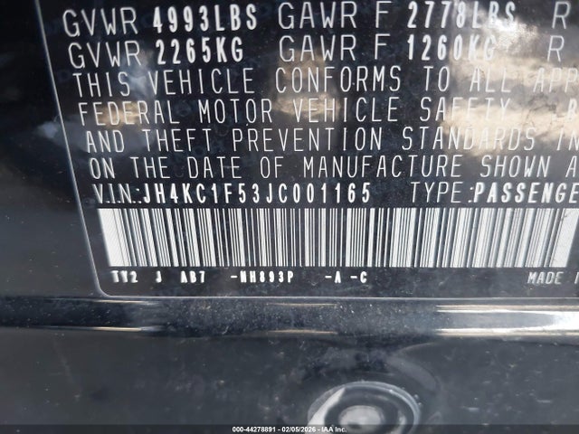JH4KC1F53JC001165 Acura RLX