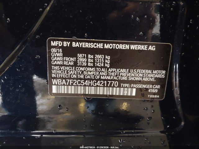 2017 BMW 750I WBA7F2C54HG421770 Photo 8