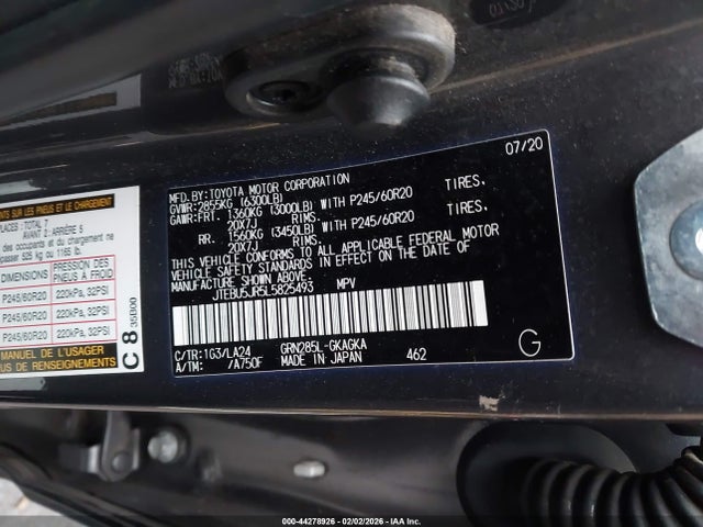 JTEBU5JR5L5825493 Toyota 4runner Limited