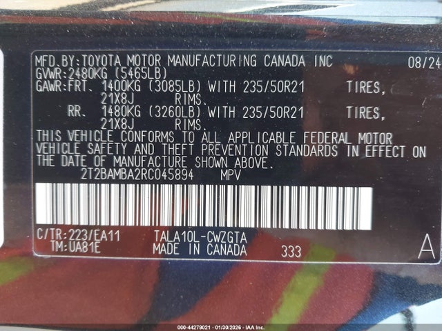 2T2BAMBA2RC045894 Lexus Rx 350 Premium