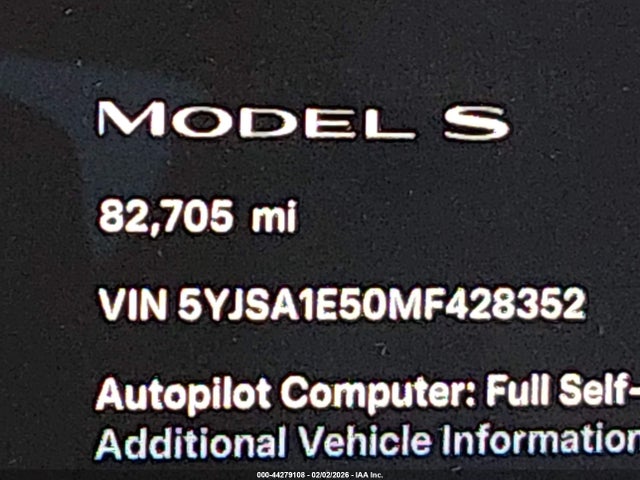Продаж на аукціоні авто 2021 Tesla Model S Long Range Dual Motor All-wheel Drive, vin: 5YJSA1E50MF428352, номер лоту: 44279108
