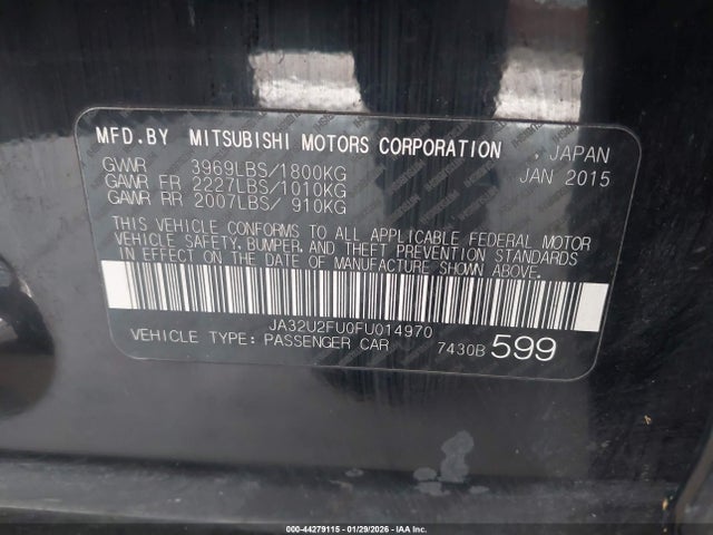 2015 MITSUBISHI LANCER JA32U2FU0FU014970 Photo 8