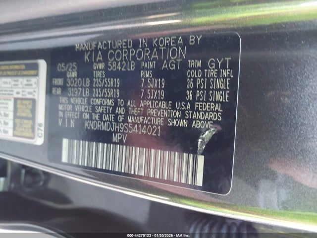 2025 KIA SORENTO PLUG-IN HYBRID KNDRMDJH9S5414021 Photo 8