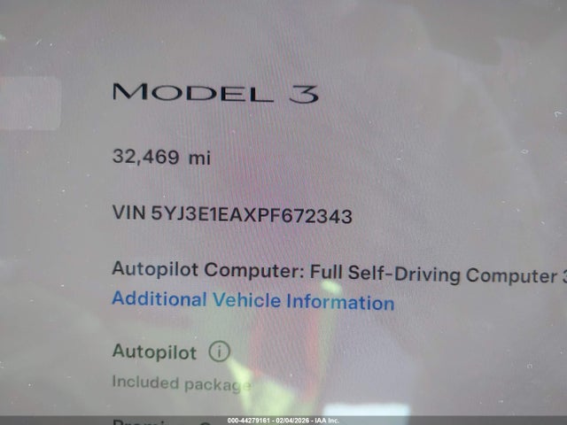 2023 TESLA MODEL 3 5YJ3E1EAXPF672343 Photo 6