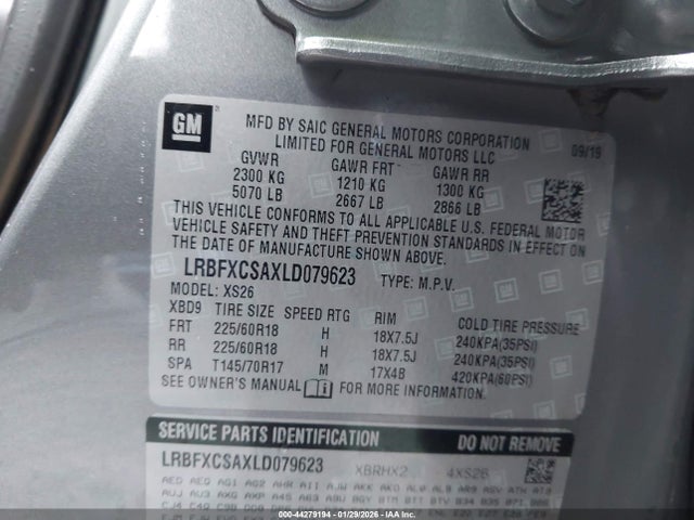 LRBFXCSAXLD079623 Buick Envision Fwd Essence