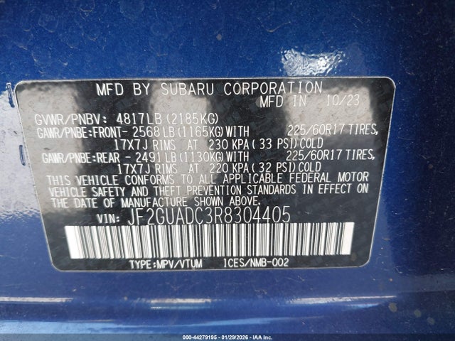 Subaru Crosstrek Premium 2024 JF2GUADC3R8304405 Image 9