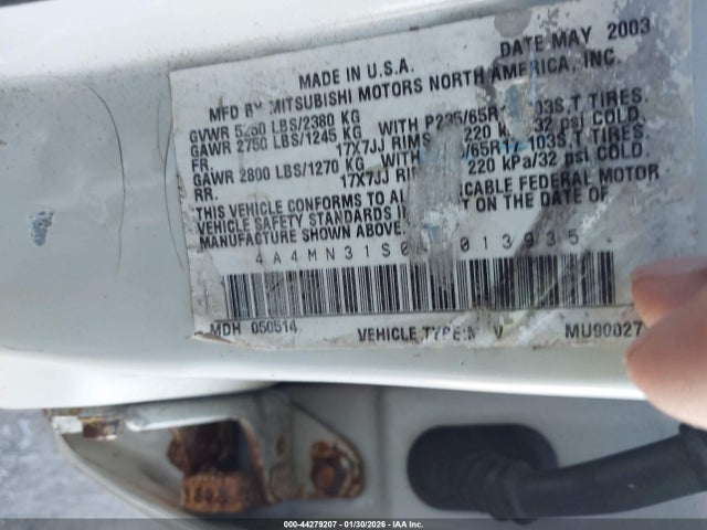 2004 MITSUBISHI ENDEAVOR 4A4MN31S04E013935 Photo 8