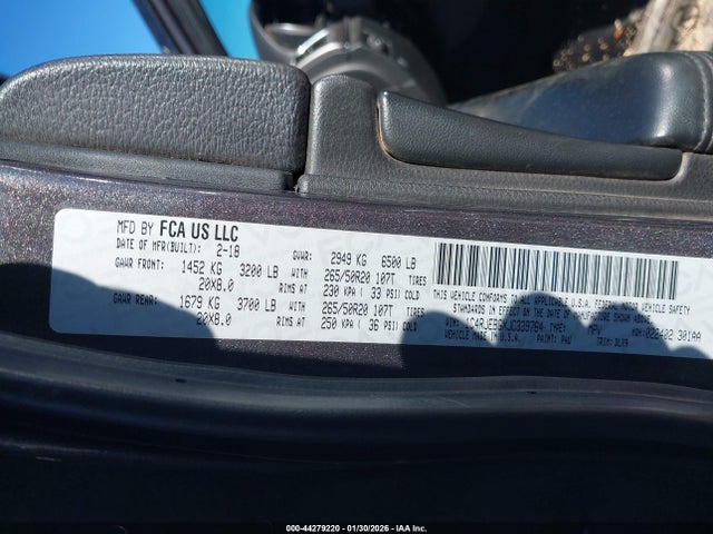 2018 JEEP GRAND CHEROKEE 1C4RJEBGXJC339764 Photo 8