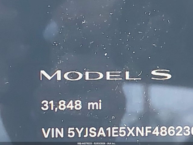 Продаж на аукціоні авто 2022 Tesla Model S Dual Motor All-wheel Drive, vin: 5YJSA1E5XNF486230, номер лоту: 44279223