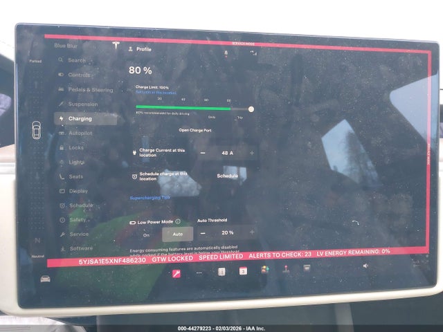 Продаж на аукціоні авто 2022 Tesla Model S Dual Motor All-wheel Drive, vin: 5YJSA1E5XNF486230, номер лоту: 44279223