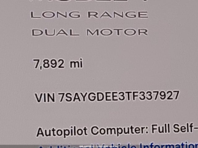 Aukcja sprzedaży 2026 Tesla Model Y Long Range Launch Series/premium All-wheel Drive, vin: 7SAYGDEE3TF337927, numer aukcji: 44279233