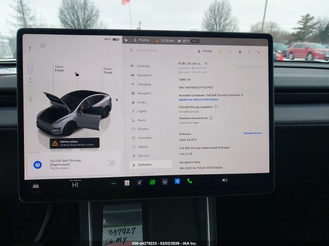 Aukcja sprzedaży 2026 Tesla Model Y Long Range Launch Series/premium All-wheel Drive, vin: 7SAYGDEE3TF337927, numer aukcji: 44279233