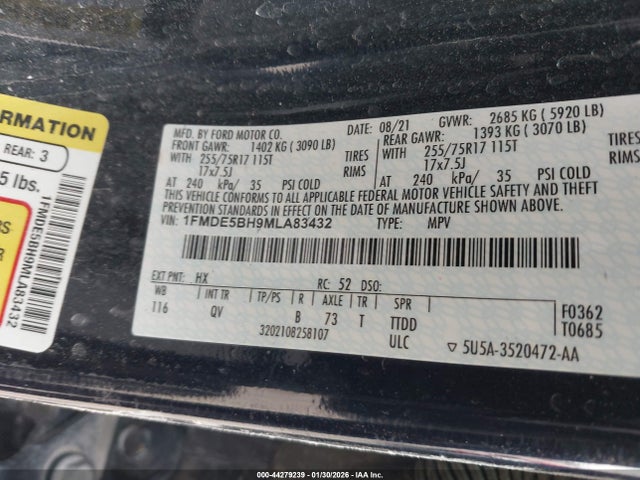 2021 FORD BRONCO 1FMDE5BH9MLA83432 Photo 8