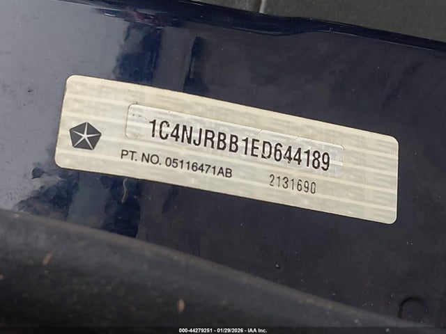 1C4NJRBB1ED644189 Jeep Patriot Sport