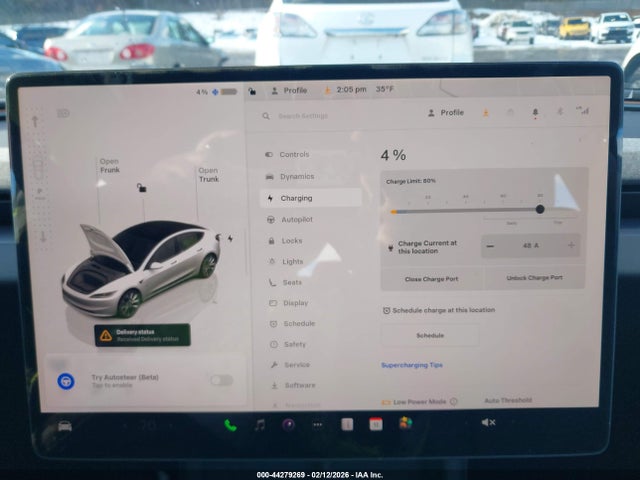 Auction sale of the 2025 Tesla Model 3 Long Range All-wheel Drive, vin: 5YJ3E1EB5SF065557, lot number: 44279269