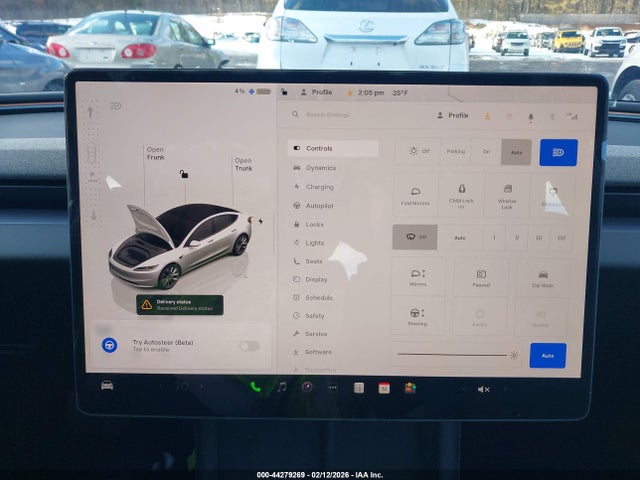 Auction sale of the 2025 Tesla Model 3 Long Range All-wheel Drive, vin: 5YJ3E1EB5SF065557, lot number: 44279269