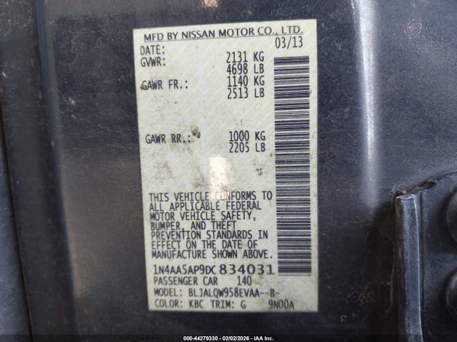 2013 NISSAN MAXIMA 1N4AA5AP9DC834031 Photo 8
