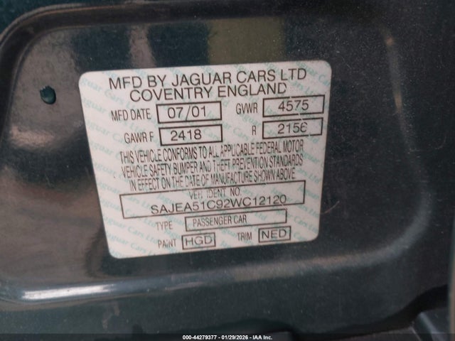 2002 JAGUAR X-TYPE SAJEA51C92WC12120 Photo 8
