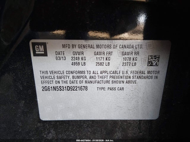 2013 CADILLAC XTS 2G61N5S31D9221678 Photo 8