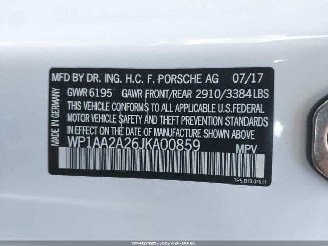 2018 PORSCHE CAYENNE WP1AA2A26JKA00859 Photo 8