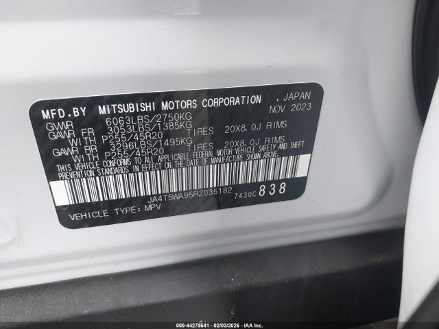 2024 MITSUBISHI OUTLANDER PHEV JA4T5WA95RZ035182 Photo 8
