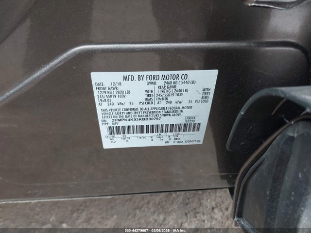 Ford Edge Titanium 2019 2FMPK4K93KBB30797 Image 9