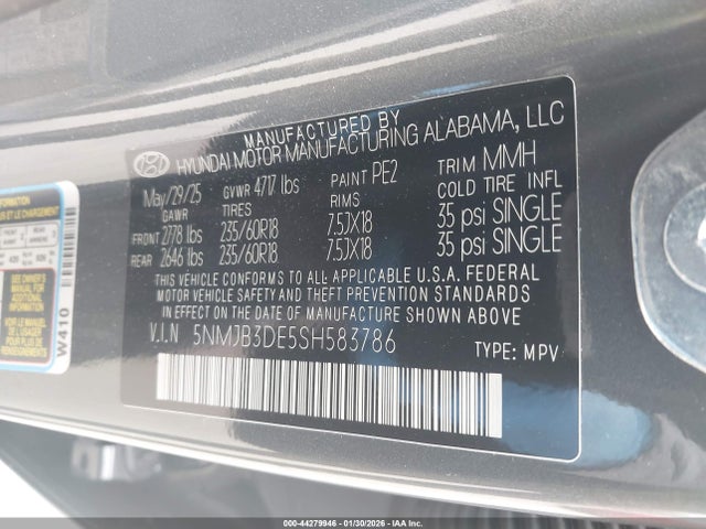 Hyundai TUCSON SEL 2025 5NMJB3DE5SH583786 Image 9