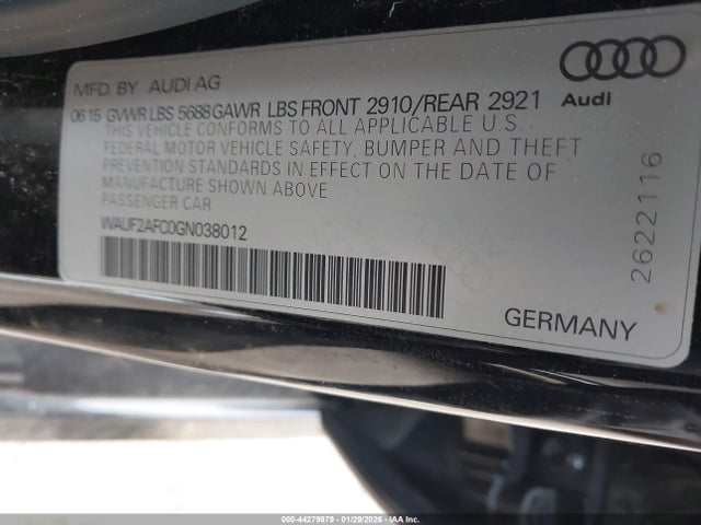 2016 AUDI S6 WAUF2AFC0GN038012 Photo 8