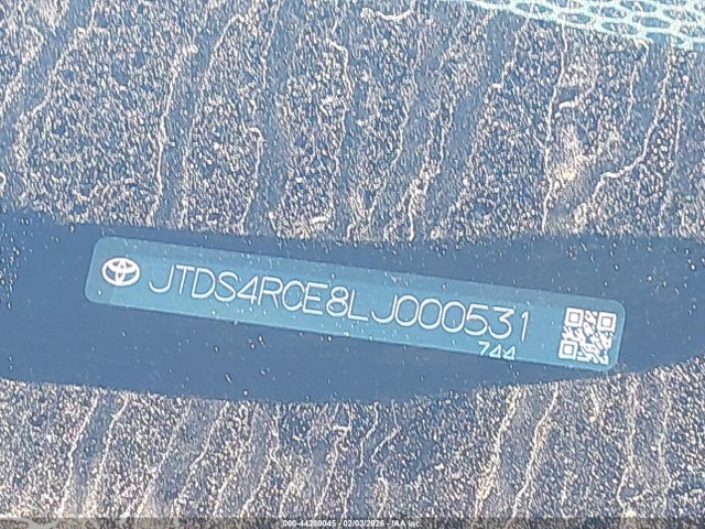 JTDS4RCE8LJ000531 Toyota COROLLA SE