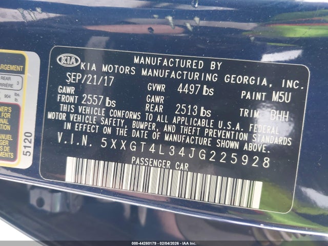 2018 KIA OPTIMA 5XXGT4L34JG225928 Photo 8