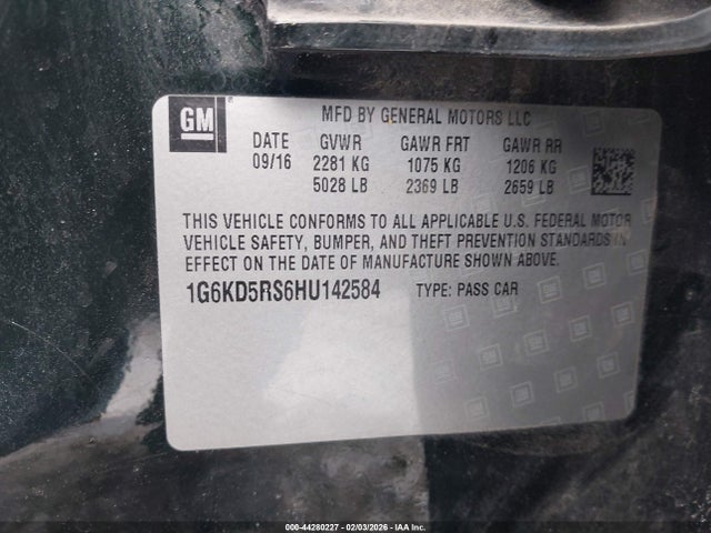 2017 CADILLAC CT6 1G6KD5RS6HU142584 Photo 8