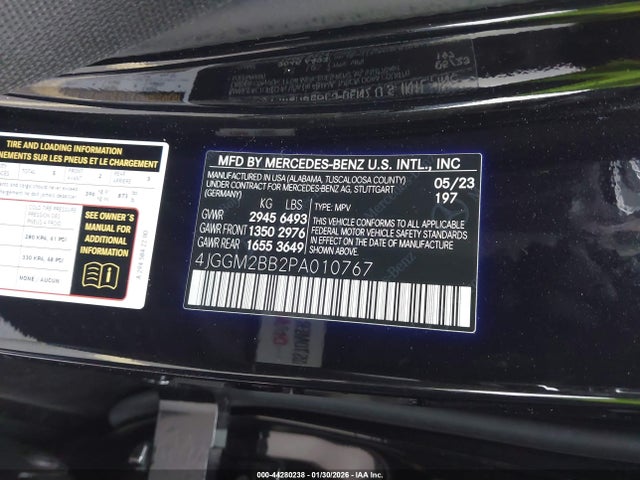 Продажа на аукционе авто 2023 Mercedes-benz Eqe 350+ Suv, vin: 4JGGM2BB2PA010767, номер лота: 44280238
