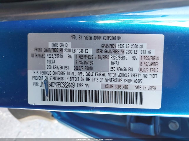 Aukcja sprzedaży 2014 Mazda Cx-5 Grand Touring, vin: JM3KE4DY2E0382449, numer aukcji: 44280251
