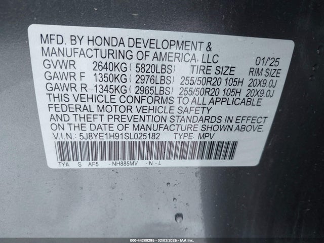 2025 ACURA MDX 5J8YE1H91SL025182 Photo 8