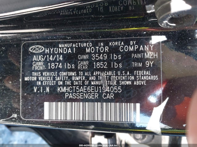 Hyundai ACCENT GS 2014 KMHCT5AE6EU194055 Image 9
