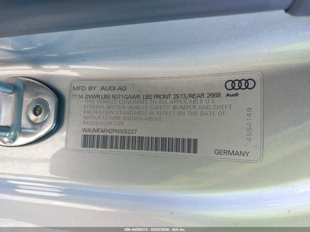 2015 AUDI A5 WAUMFAFH2FN005227 Photo 8